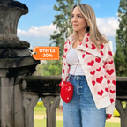 Sweater Asimétrico Corazón Beige