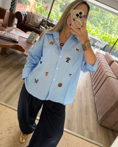 Camisa Doggie Blue