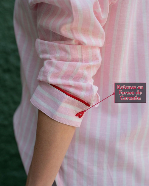 Camisa Rayas Rosa