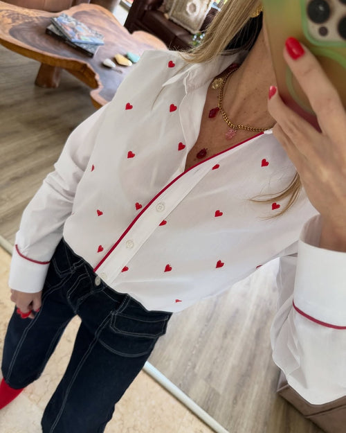 Camisa Mini Corazones Red