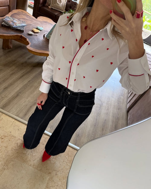 Camisa Mini Corazones Red