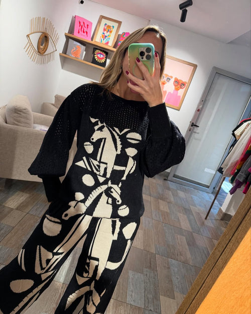 Set Caballos B&N Pantalón