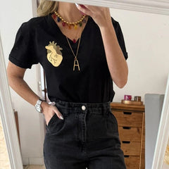 Playera Corazón Golden