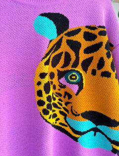 Sweater Leopardo Magenta