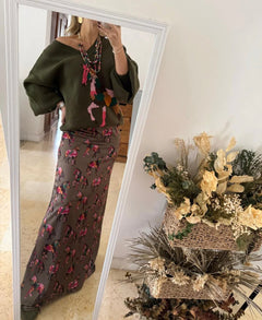 Falda Caballo Fino Satín