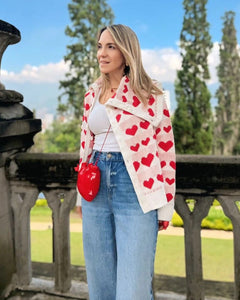 Sweater Asimétrico Corazón Beige