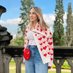 Sweater Asimétrico Corazón Beige