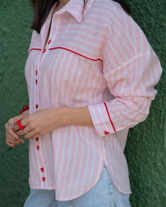 Camisa Rayas Rosa