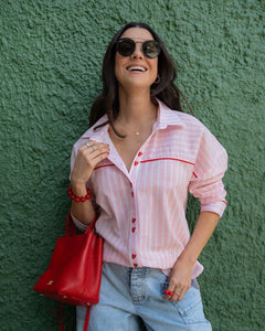 Camisa Rayas Rosa