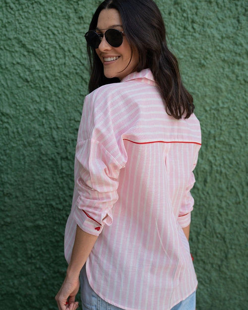 Camisa Rayas Rosa