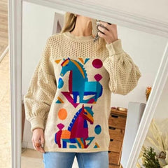 Sweater Caballos Beige