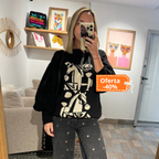 Sweater Caballo Blanco y Negro