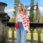 Sweater Asimétrico Corazón Beige