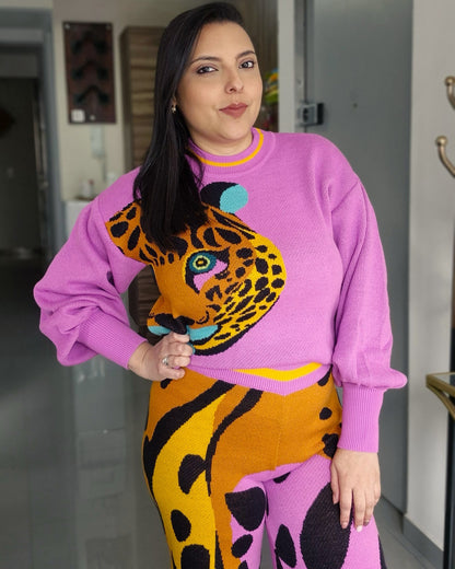 Set Leopardo Magenta