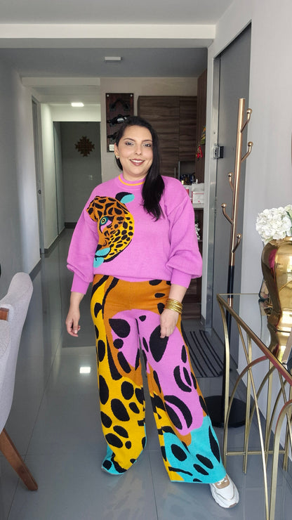 Set Leopardo Magenta