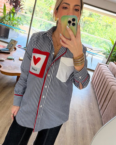 Camisa Rayas Blue