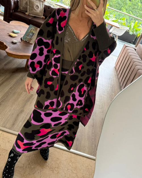 Set Military Rosa Print Capa & Falda