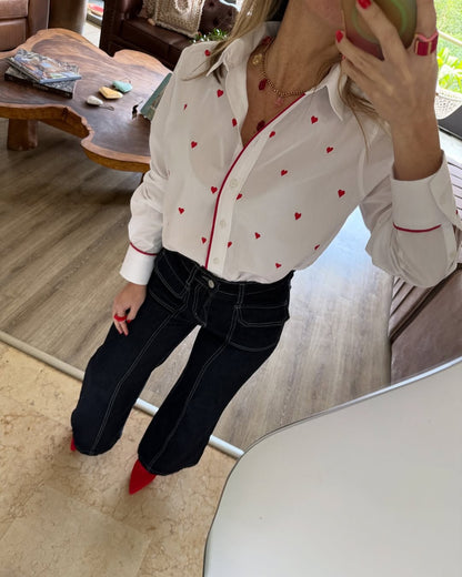 Camisa Mini Corazones Red