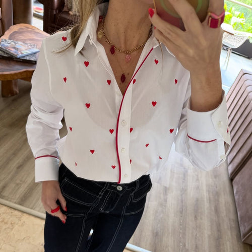 Camisa Mini Corazones Red