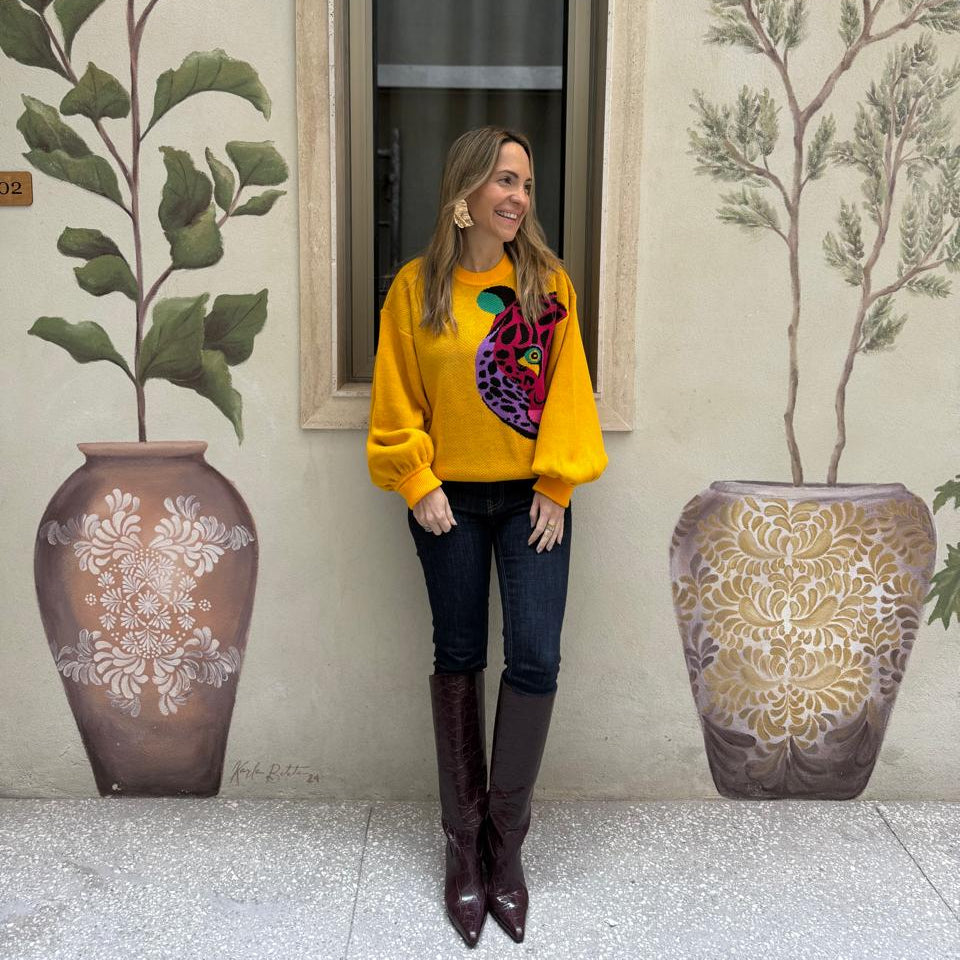 Sweater Leopardo amarillo