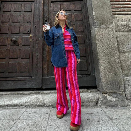 Set Calados Fucsia