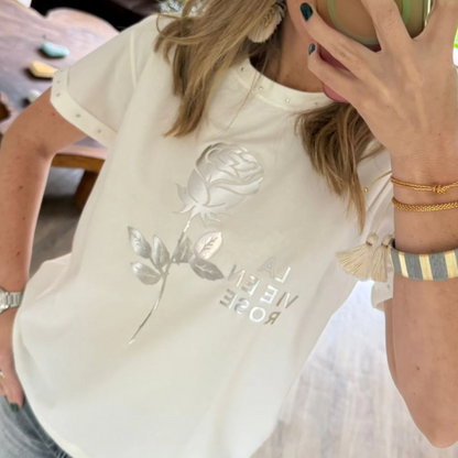 Playera Silver Rose
