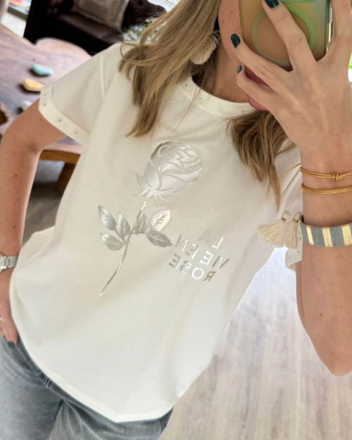 Playera Silver Rose