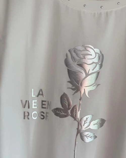 Playera Silver Rose