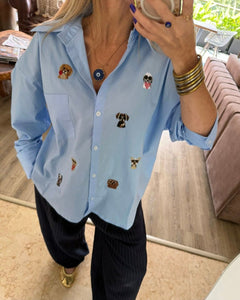 Camisa Doggie Blue