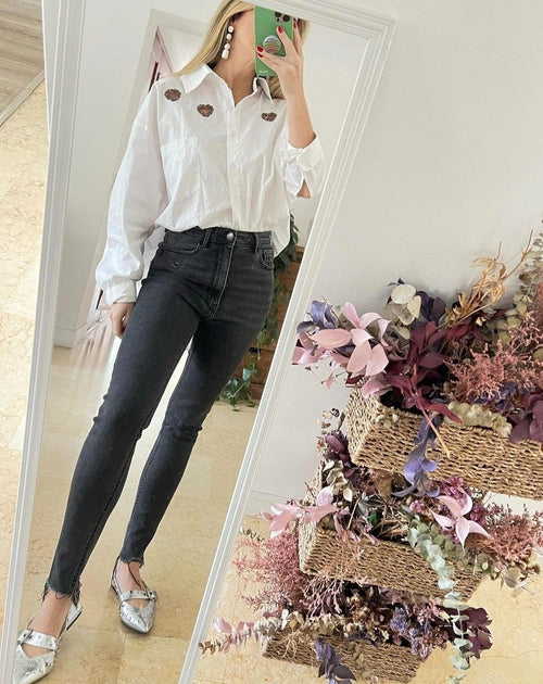 Camisa Corazones Brillantes