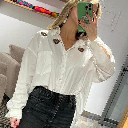 Camisa Corazones Brillantes