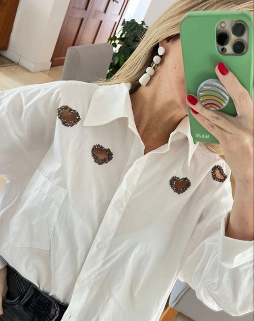 Camisa Corazones Brillantes