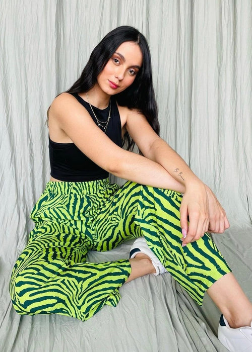 Pantalón Cebra Verde