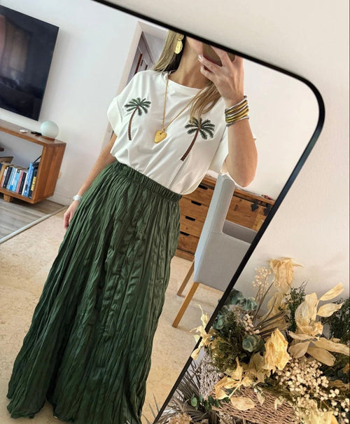 Falda Plisada Verde