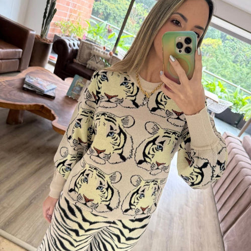 Sweater Tigre Blanco