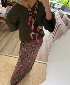 Falda Caballo Fino Satín