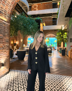 Sweater Black Golden Heart