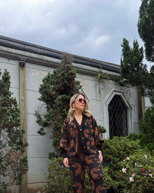 Set Tigre Negro Sweater Abierto