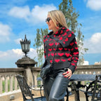 Sweater Asimétrico Corazón Negro