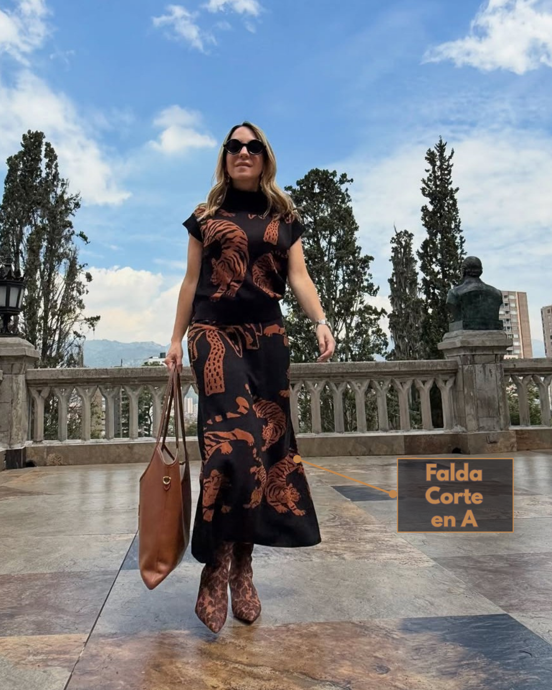 Set Tigre Falda & Top