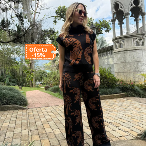 Set Tigre Negro Top & Pantalón