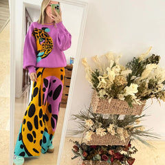 Pantalón Leopardo Magenta
