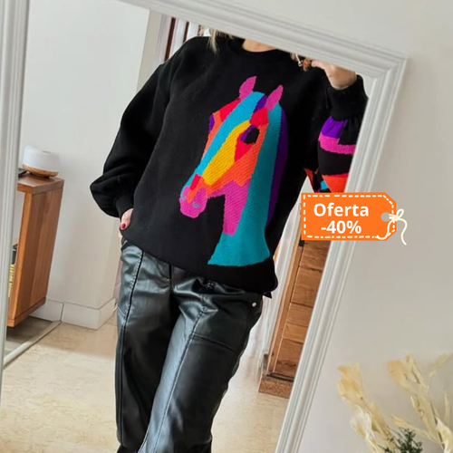 Sweater Negro Caballo