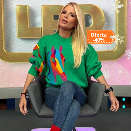Sweater Caballos Verde