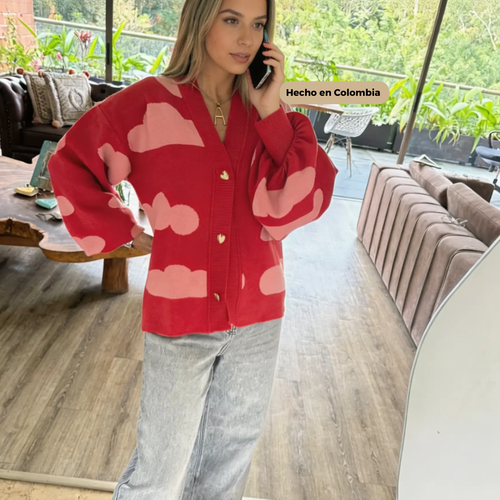 Sweater Red Clouds