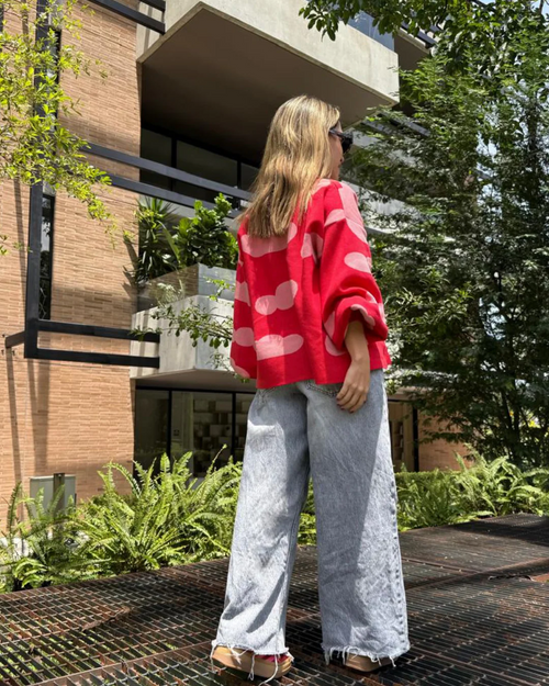 Sweater Red Clouds