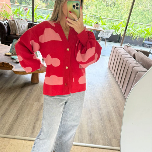 Sweater Red Clouds
