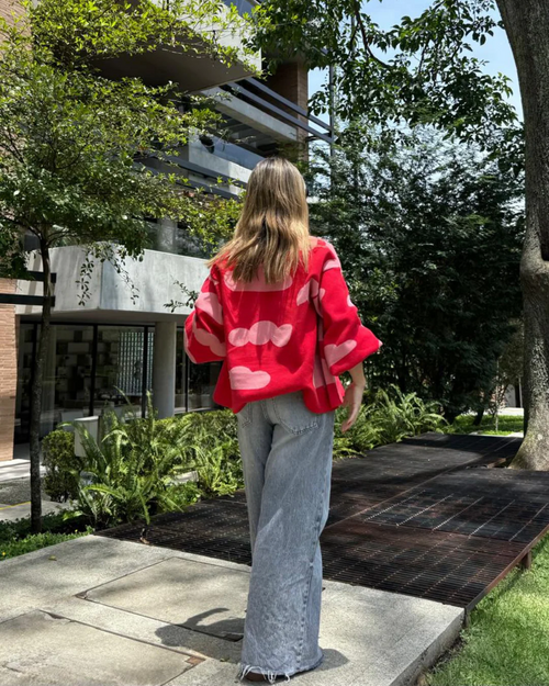 Sweater Red Clouds